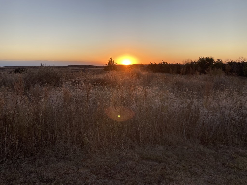 Sunrise in Edwards County, Kansas. 2025. Photo by author.