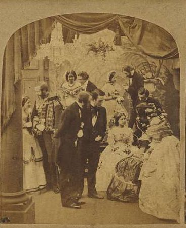 Public domain. This image reflects British Victorian society from the mid-19th century. The 1878 ball in Kinsley hoped to bring these cultural practices to life on the frontier.